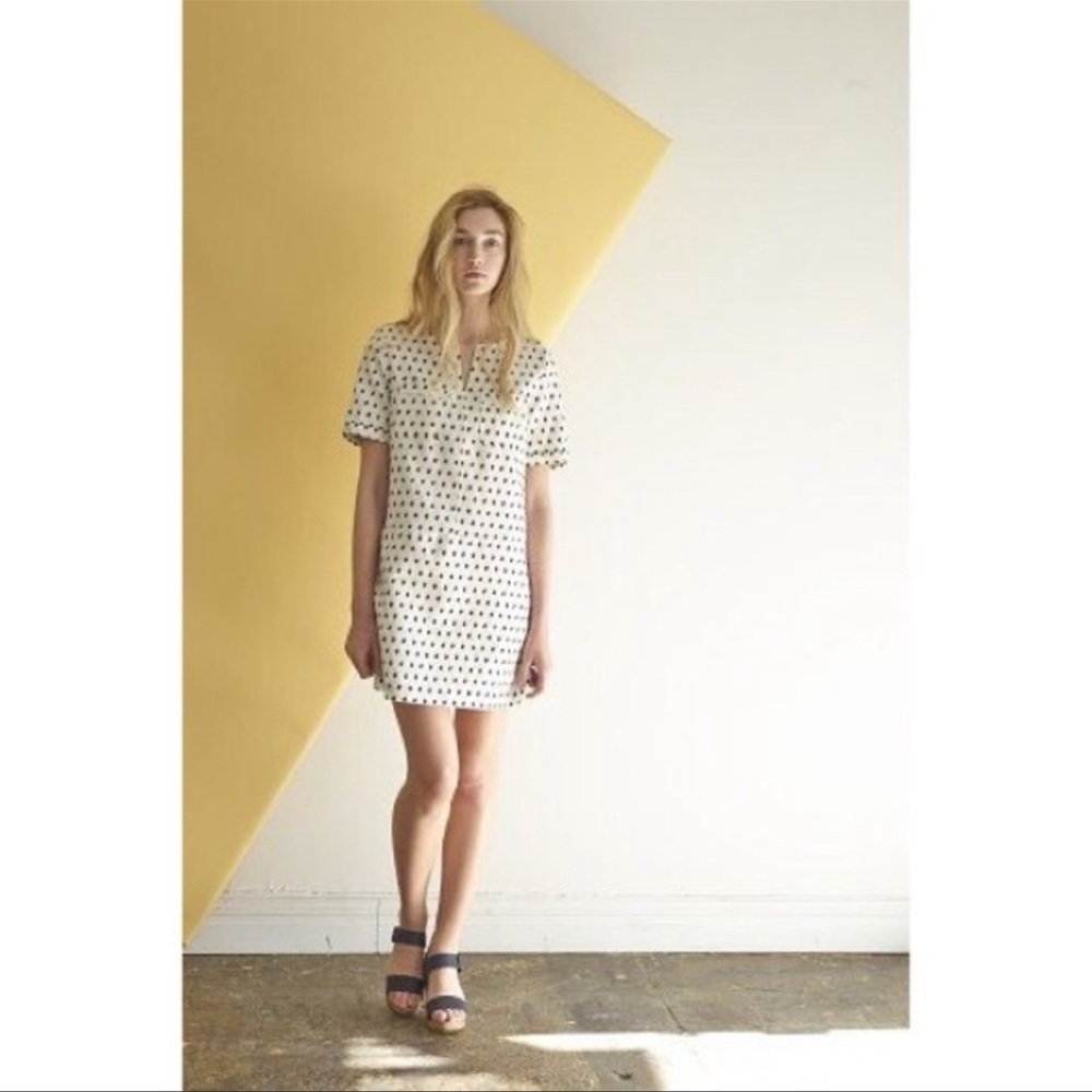 A.P.C. White and Black Mini Dress - Picture 4 of 12